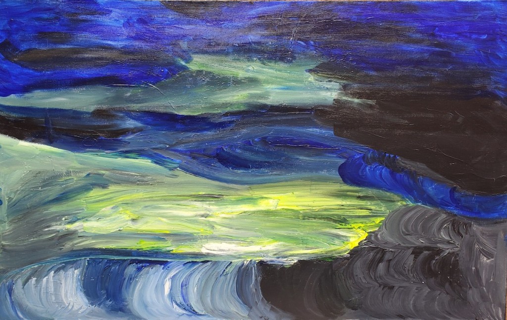  Abstract Ocean | Acrylic on Canvas | 36"x 48"
